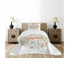 Buildings Simple Design Bedspread Set