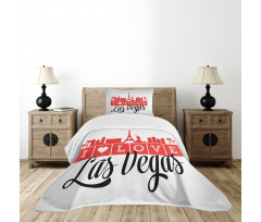 Writing with Landmarks Bedspread Set