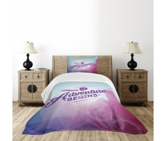 Polygonal Mountains Triangle Bedspread Set