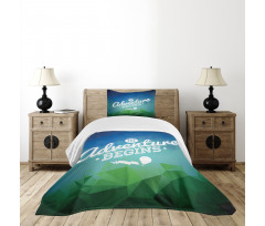 Polygonal Composition Shapes Bedspread Set