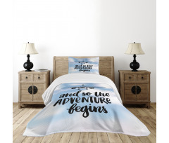 Hand Lettering Design Ink Art Bedspread Set