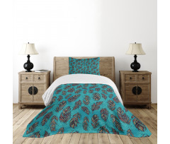 Damask Stencil Bedspread Set