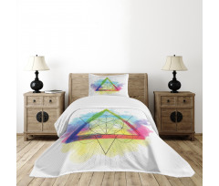 Rainbow Triangles Bedspread Set