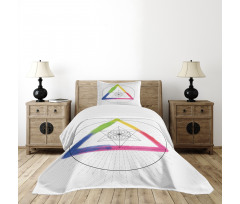 Rainbow Triangle Bedspread Set