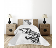 Women and Indulgent Hair Bedspread Set