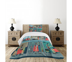 Day in Hairdresser Bedspread Set