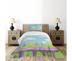 Abstract Fairy Tale Scene Bedspread Set