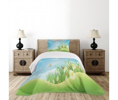 Spring Meadow Hills Cartoon Bedspread Set