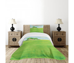 European Pastoral View Design Bedspread Set