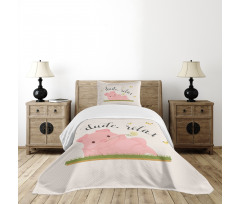 Pot Belly Pink Piglet Bedspread Set