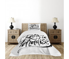 Relax in Paradise Message Bedspread Set