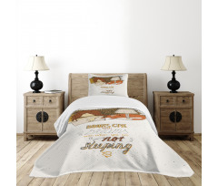 Books Give You Dreams Text Bedspread Set