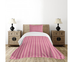 Pinkish Triangles Bedspread Set
