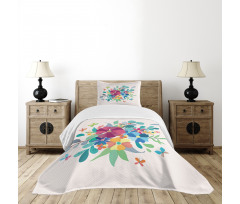 Bouquetnd Butterflies Bedspread Set