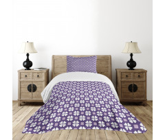 4 Leaf Clovers Motif Bedspread Set