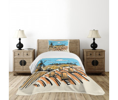 Windmillnd Hay Bales Bedspread Set