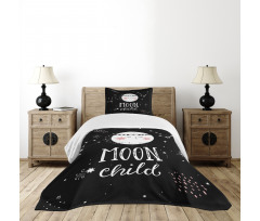 Cartoon Style Galaxy Concept Bedspread Set