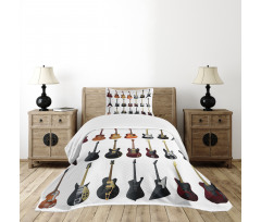 Guitars Rock and Jazz Bedspread Set