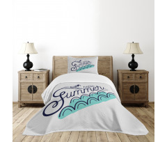 Hello Summer Lettering Bedspread Set