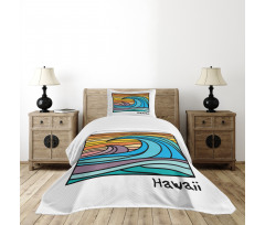 Abstract Ocean Waves Art Bedspread Set