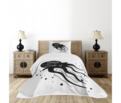 Jellyfish Silhouette Bedspread Set