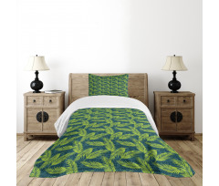 Palms on Aztec Background Bedspread Set