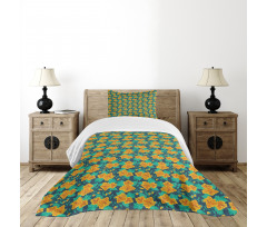 Romantic Summery Flowers Bedspread Set