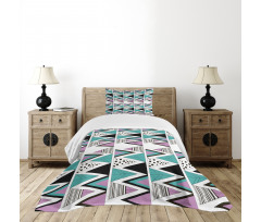 80s Memphis Zigzag Bedspread Set