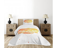 Lotus Flower in Boho Pattern Bedspread Set