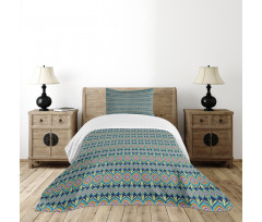 Abstract Colorful Shapes Bedspread Set