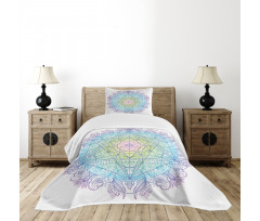 Metatron Cube on a Mandala Bedspread Set