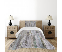 Pastel Oak Timber Boards Bedspread Set