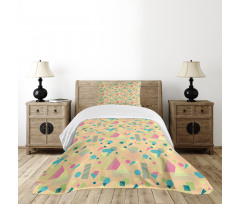 Memphis Style Triangle Lines Bedspread Set