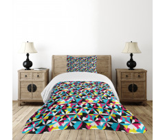 Sixties Style Inspired Motifs Bedspread Set