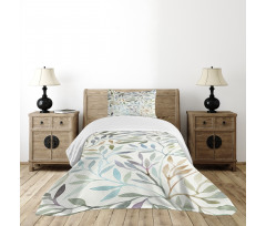Watercolor Floral Pattern Bedspread Set
