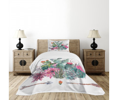 Bouquet in Boho Style Arrow Bedspread Set