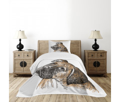 Sketchy Furry Puppy Pet Bedspread Set