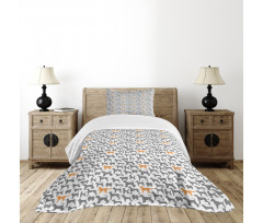 Dog Silhouettes Pet Lovers Bedspread Set