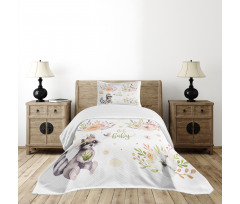 Oh Baby Calligraphy in Middle Bedspread Set