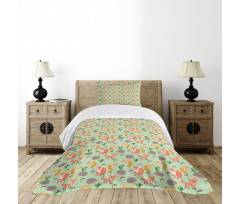 Happy Wildlife Fauna Art Bedspread Set