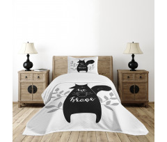 Be Brave Words Inspiration Bedspread Set