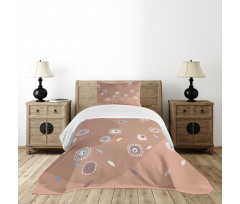 Funky Dandelion Flowers Bedspread Set