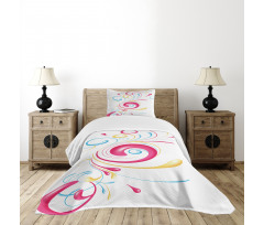 Ink Splattered Droplets Bedspread Set