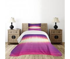 80s Retro Sci-Fi Background Bedspread Set