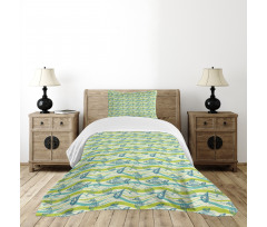 Sketch Underwater Habitants Bedspread Set