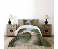 Scenery Calming Image Bedspread Set