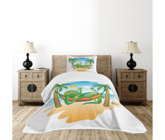 Tropical Holiday Palm Tree Bedspread Set