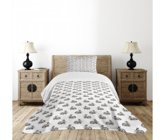 Sketch Artwork Wildlife Hare Bedspread Set