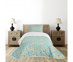 Eggs Chicks Chickens Rabbits Bedspread Set