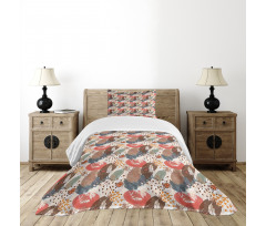 Abstract Scribble Pattern Bedspread Set